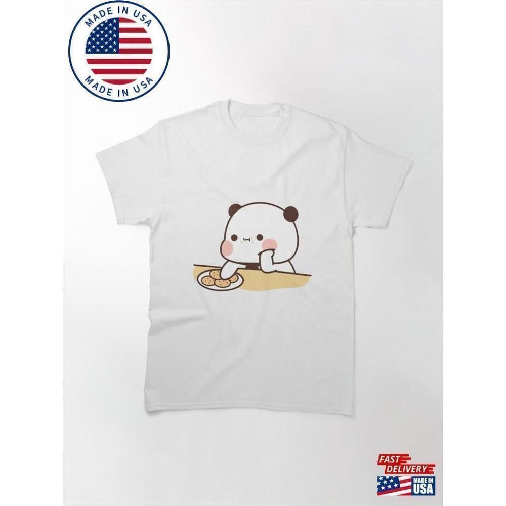 Bubu Dudu Mochi Peach Panda Cute Bear Kawaii Graphic Soft Unisex Style T-Shirt